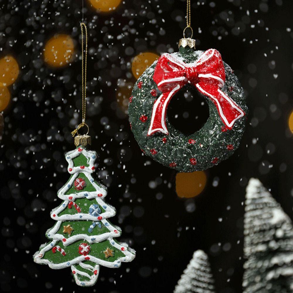 Yew Phụ Kiện Treo Trang Trí Cây Thông Giáng Sinh Bằng Nhựa Nhiều Màu Sắc