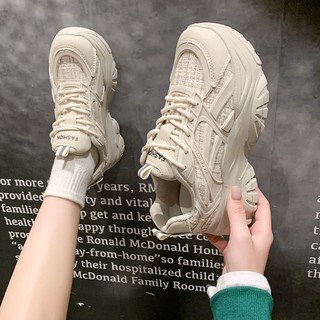 Giày sneaker đế dày tăng chiều cao thời trang cho nữ