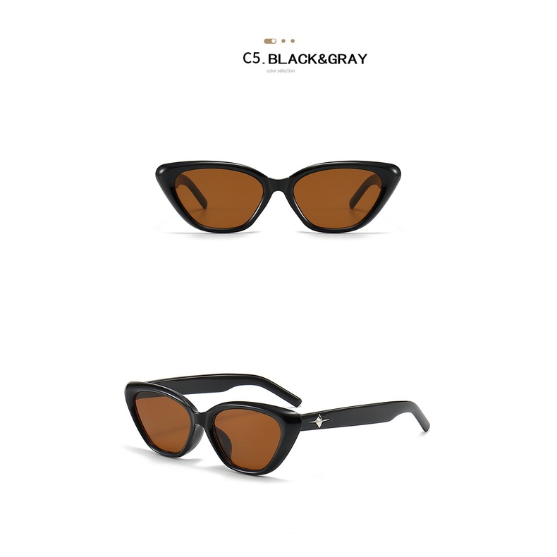 Samjune Kính Mát Hình Mắt Mèo vintage Chống Tia uv400 Thời Trang Cho Nữ