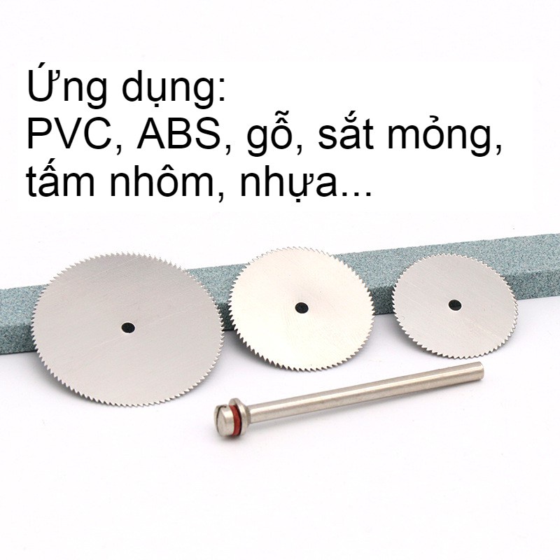 Bộ 3 Lưỡi cắt, đĩa cắt mini đa năng dùng cho máy khoan cầm tay, cán 3mm