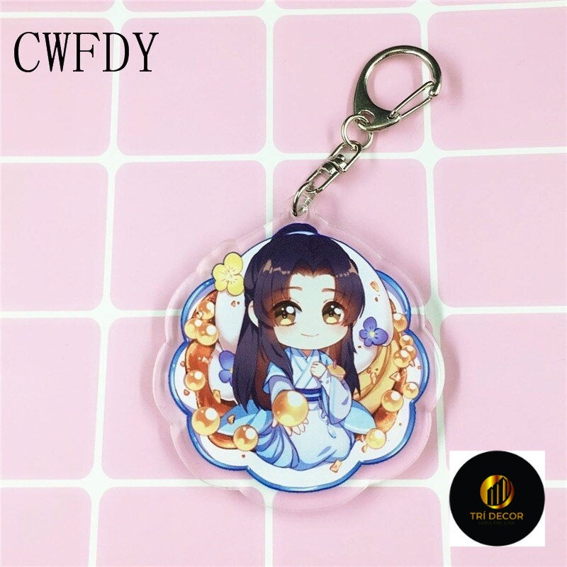 Móc khóa Chibi HUSKY Và Sư Tôn Mèo Trắng Của Hắn Arcylic His Master White Cat dễ thương Mặc Nhiên x Sở Vãn Ninh