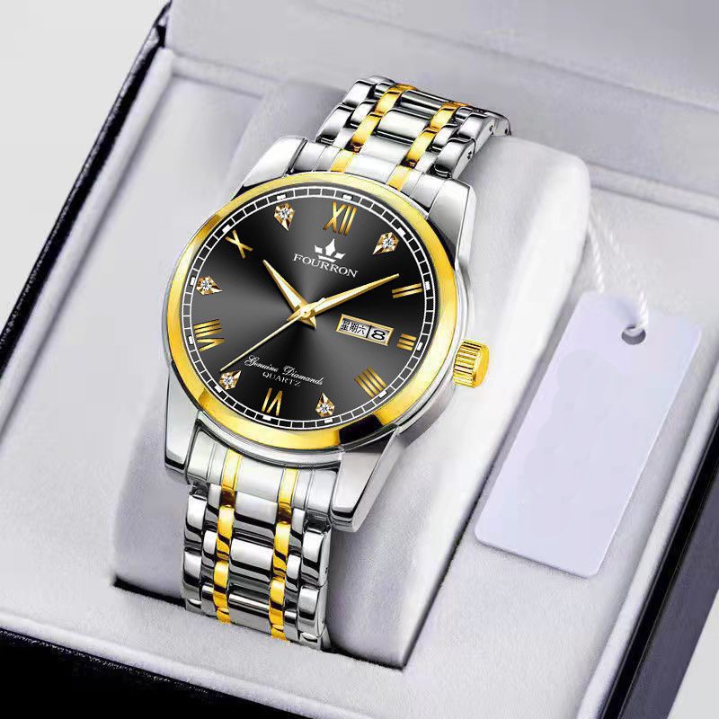 Esea Đồng Hồ Cơ Dây Thép Chống Nước Phát Quang Không Phai Màu Cho Nam Và Nữ