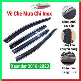 Vè che mưa cho ô tô xpander 2018-2023 chỉ inox bảo vệ xe