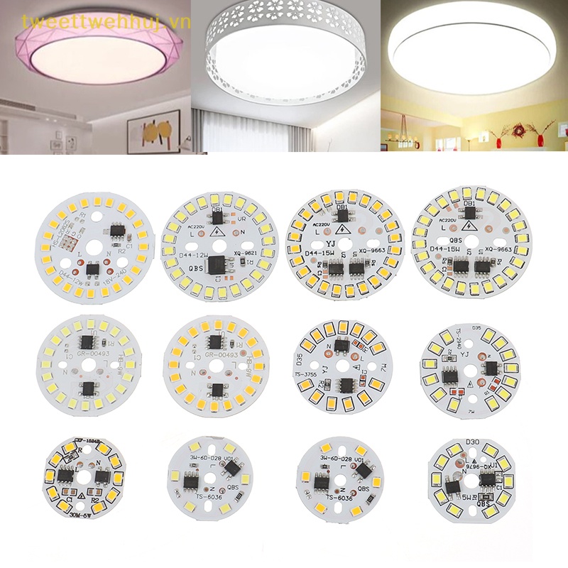 Set 2 Đèn led smd 15w 12w 9w 7w 5w 3w ac220v Ánh Sáng Trắng Ấm vn