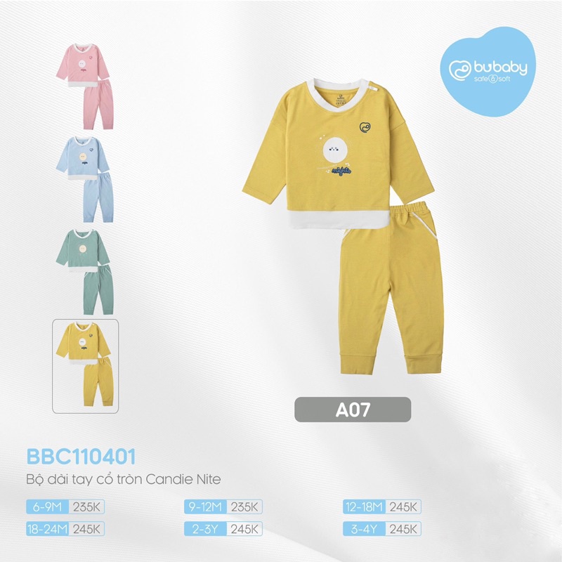 - Bộ dài tay sale Bu molist thu đông cho bé