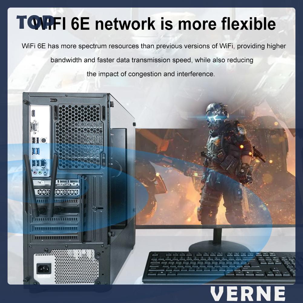 Thẻ Mạng wifi 6E Pci-E 2.4g / 5.8g / 6ghz bluetooth 5.3Ghz