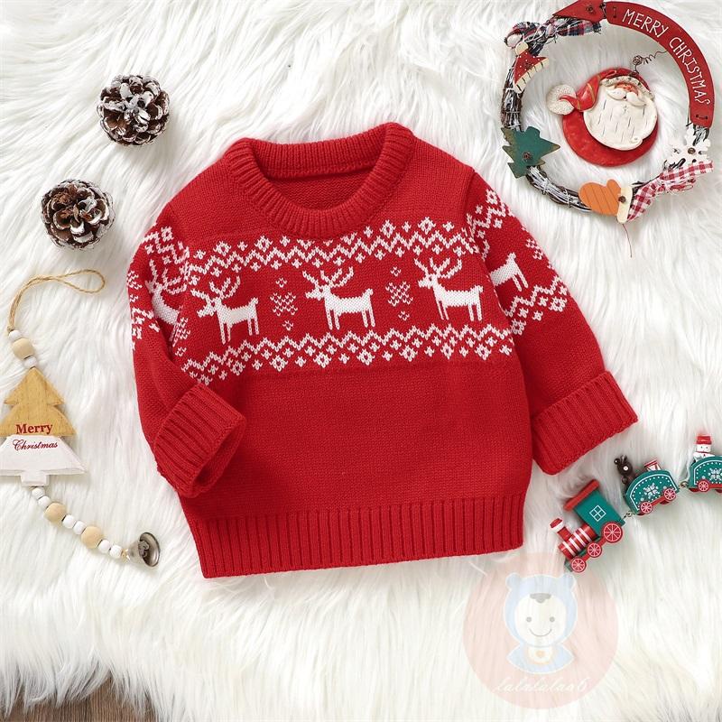 Laa6-áo sweater Dệt Kim Tay Dài Ấm Áp Cho Bé