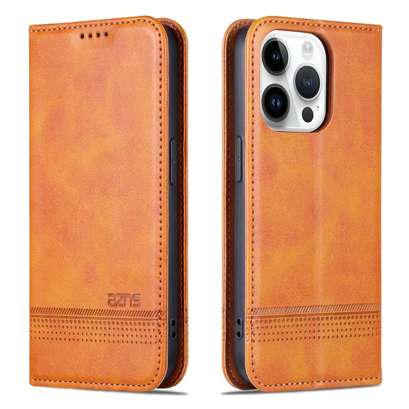 Bao Da Điện Thoại Dạng Ví Nắp Lật Hít Nam Châm Có Ngăn Đựng Thẻ Thời Trang Cho iphone 15 ultra 15 pro max i14 pro max