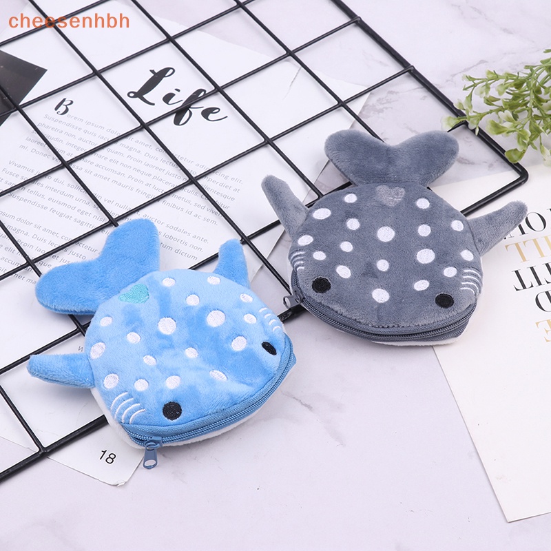 Ví Đựng Tiền Xu Hình Cá Mập Nhồi Bông Đáng Yêu Cho Bé