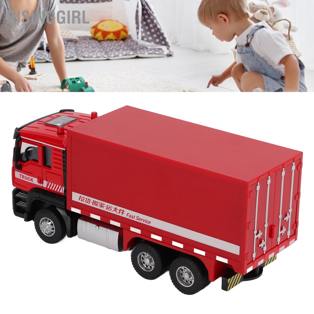 1/50 Mô Hình Xe Container Hợp Kim Kéo Lại Kỹ Thuật Vận Chuyển Đồ Chơi Cho Trẻ Em Bé Trai Gái Quà Tặng RisingGirl