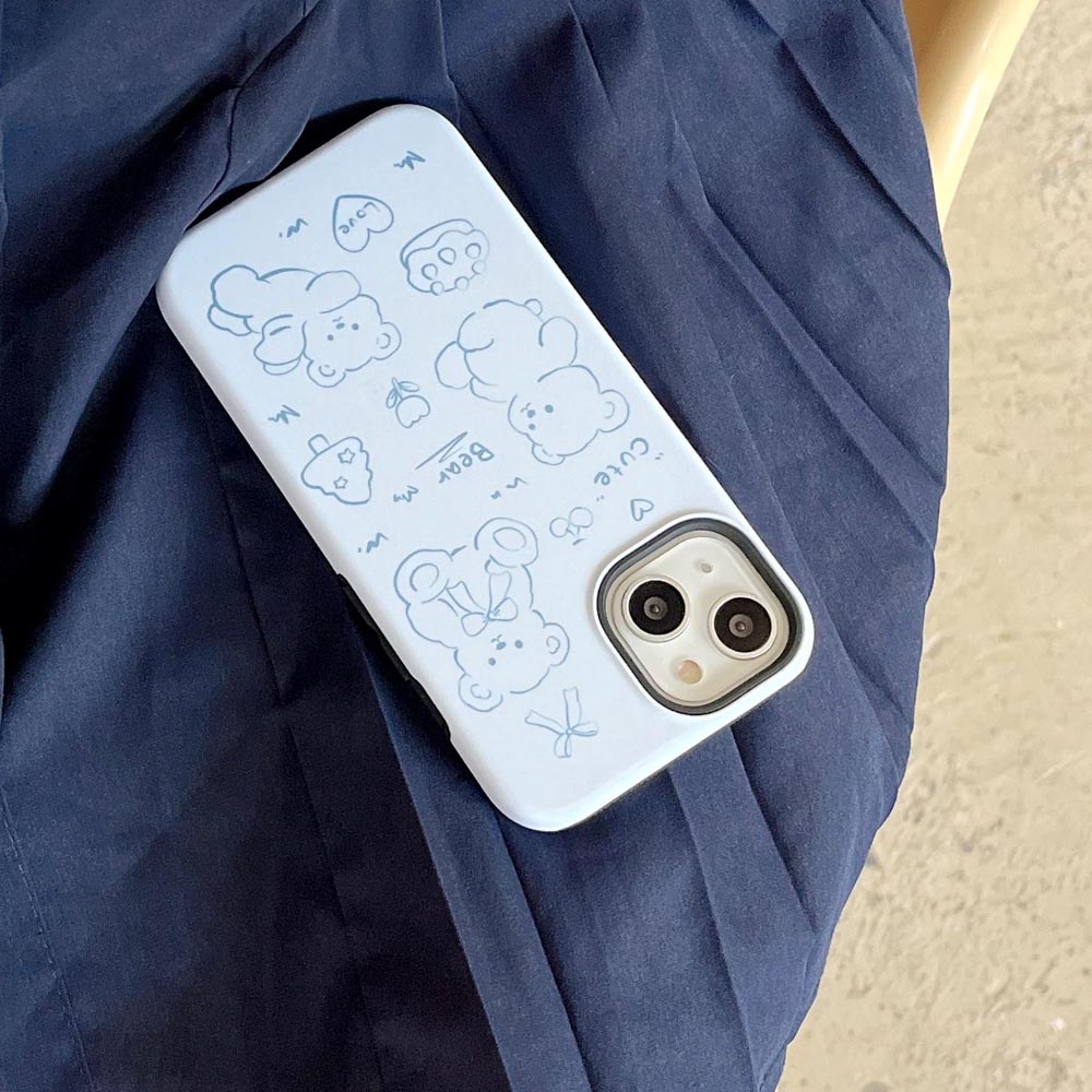 Ốp Điện Thoại Cứng Họa Tiết Gấu Dễ Thương Cho iphone 11 12 12pro 12promax 13 13pro 13promax 14 14pro 14promax