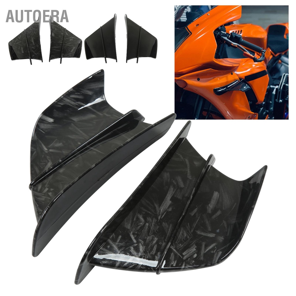 AutoERA Xe Máy Bên Cánh Gió Phía Trước Fairing Khí Động Học Winglets Cho NINJA400 NINJA250 Z900 Z1000