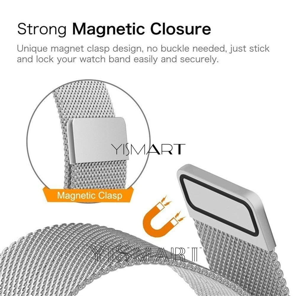 Dây Đeo Inox Phong Cách milanese Cho Đồng Hồ Thông Minh samsung galaxy watch 6 6 5 4 3 41mm