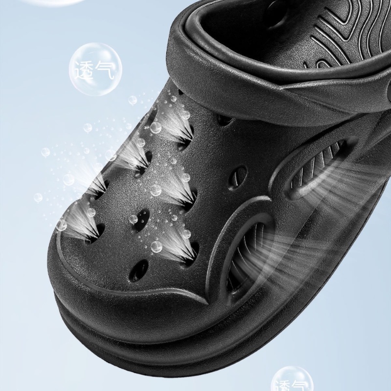 Sục Crocs Chạy Bộ Đế Cao Êm Chân Thoáng Khí, Dép Sandal Hình Cún Đáng Yêu Size 36-