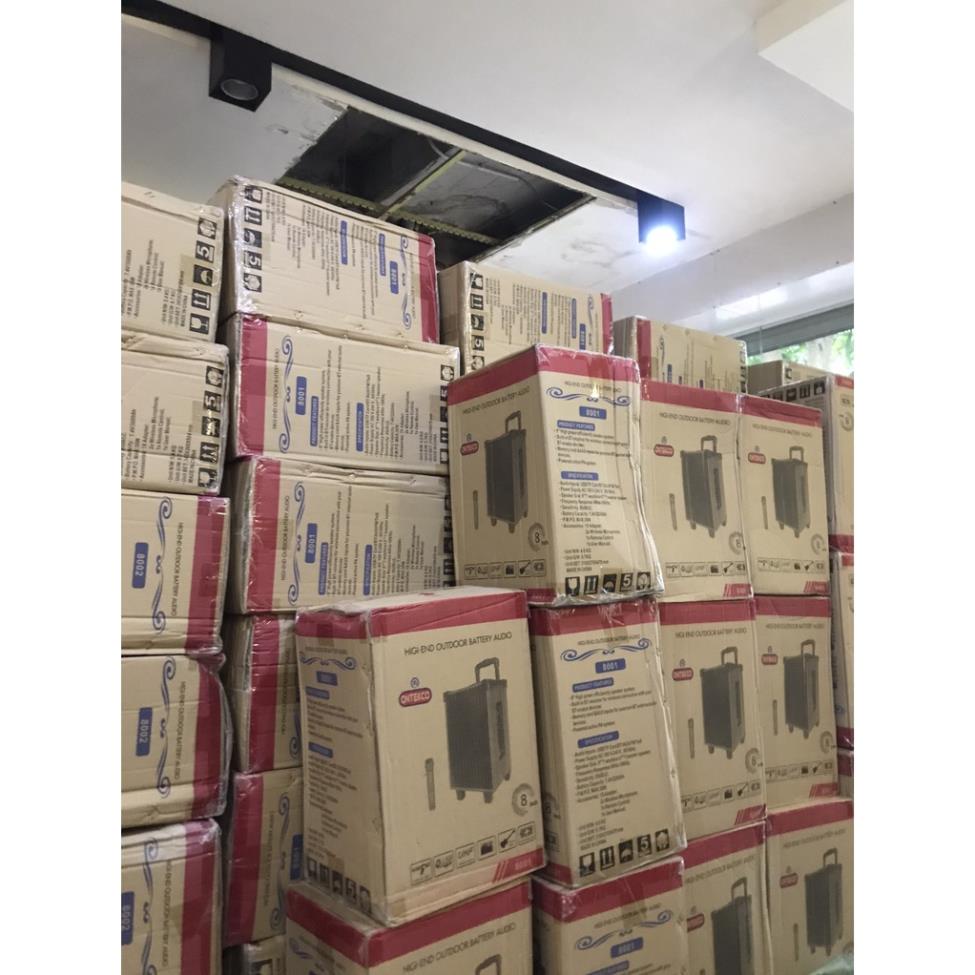 Loa kéo Ontekco 8002 kết nối blutooth di động Kèm 2 mic hát karaoke không dây cao cấp - Bảo hành chính hãng 12 tháng