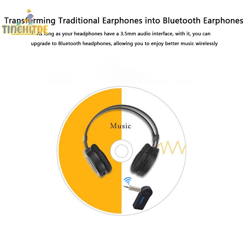 Giắc Chuyển Đổi Không Dây 5.0 3.5mm Cho Tai Nghe aux a2dp