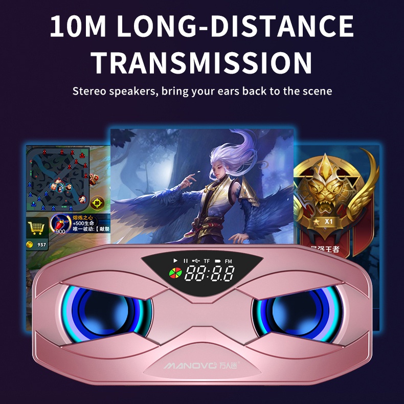 Spirise Loa bluetooth 5.0 Không Dây m5 Âm Thanh Sống Động Có Màn Hình led Hiển Thị hd