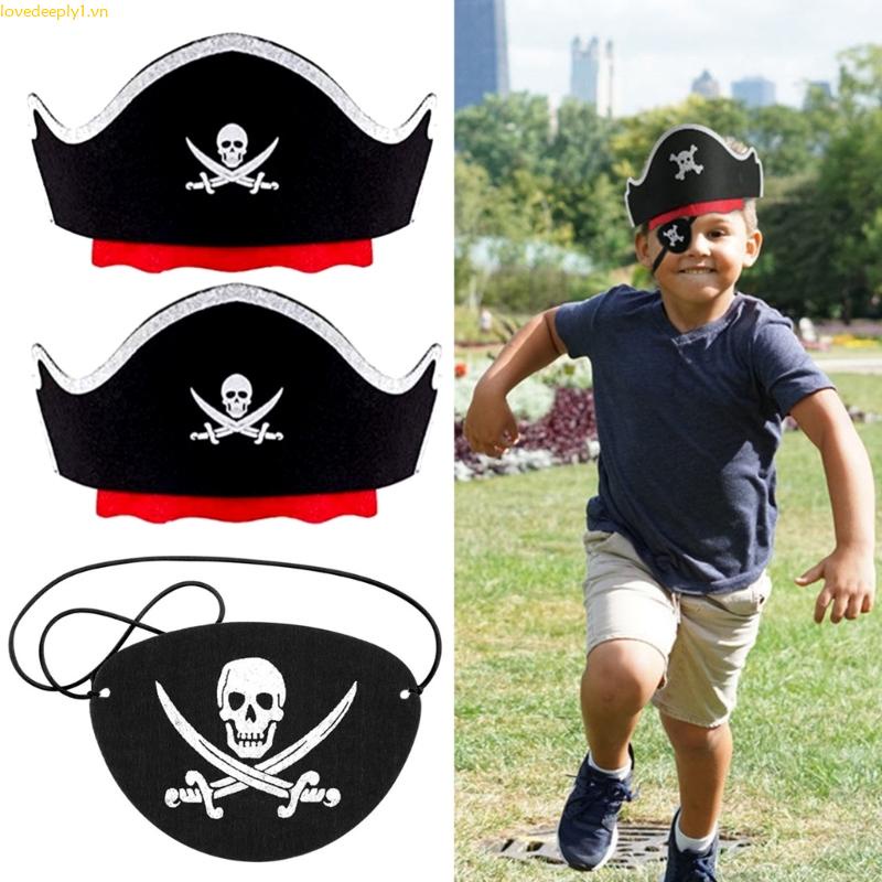 Băng Đô Hình Đôi Mắt Cướp Biển Trái Tim Phong Cách Gothic Hóa Trang Cho Tiệc halloween