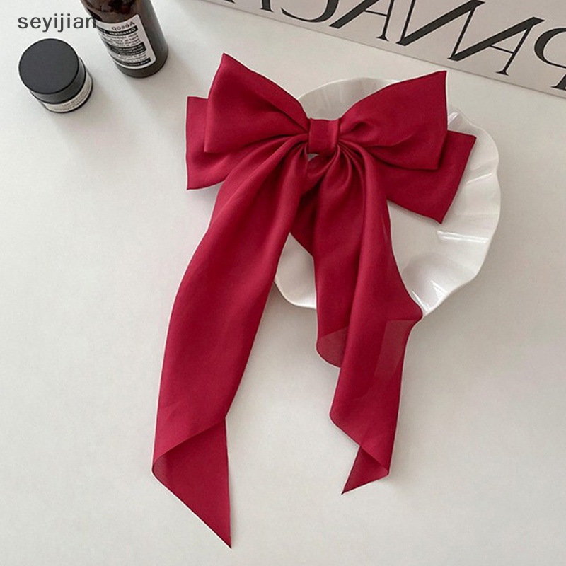 Kẹp Tóc Nơ Ruy Băng Đơn Giản Thanh Lịch Phong Cách retro