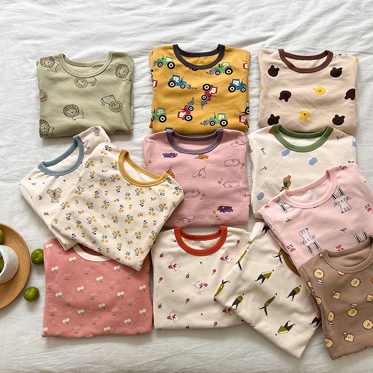 Bộ Quần Áo Ngủ Dài Tay Thu Đông Ambbkids Kích Thước  Mới Nhất Cho Bé Trai Bé Gái