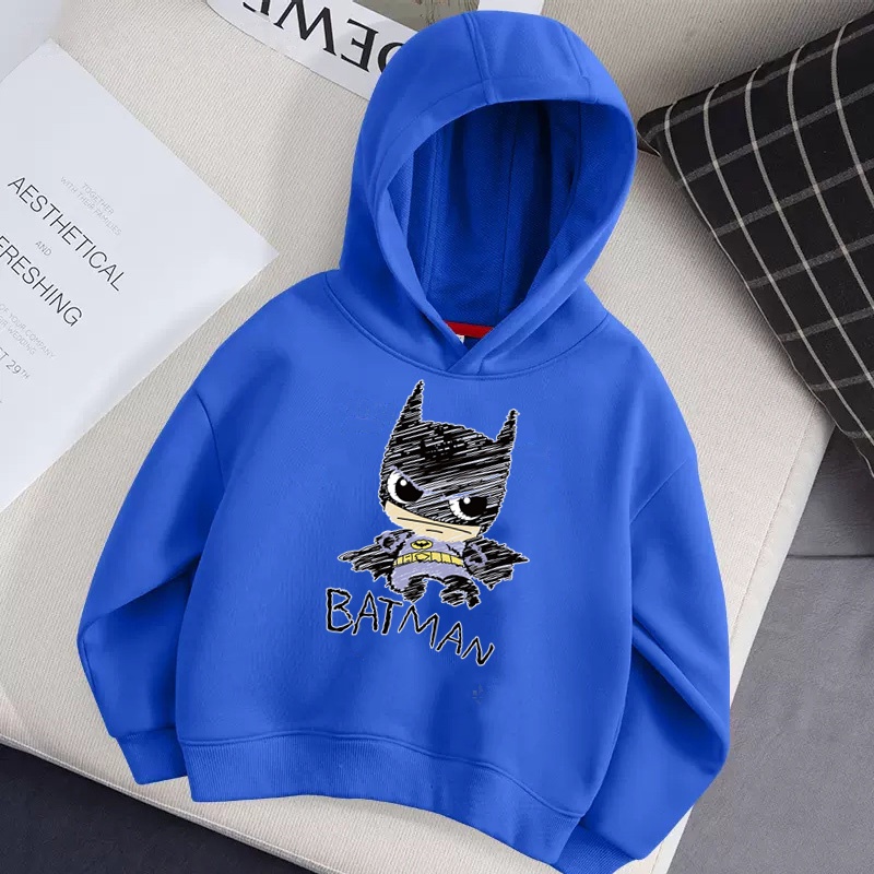Áo Khoác hoodie In Hình batman Thời Trang Mùa Đông Cho Bé Trai