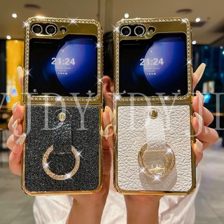 Ốp Điện Thoại Da Nắp Gập Chống Sốc Cho samsung galaxy z flip5 z flip5