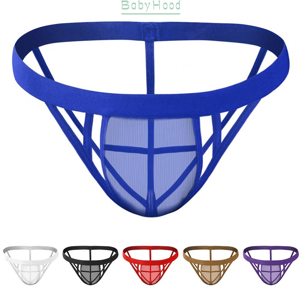 Sexy Mens Lingerie Mesh See Through Jockstrap Underwear G-string Thong Briefs#BBHOOD