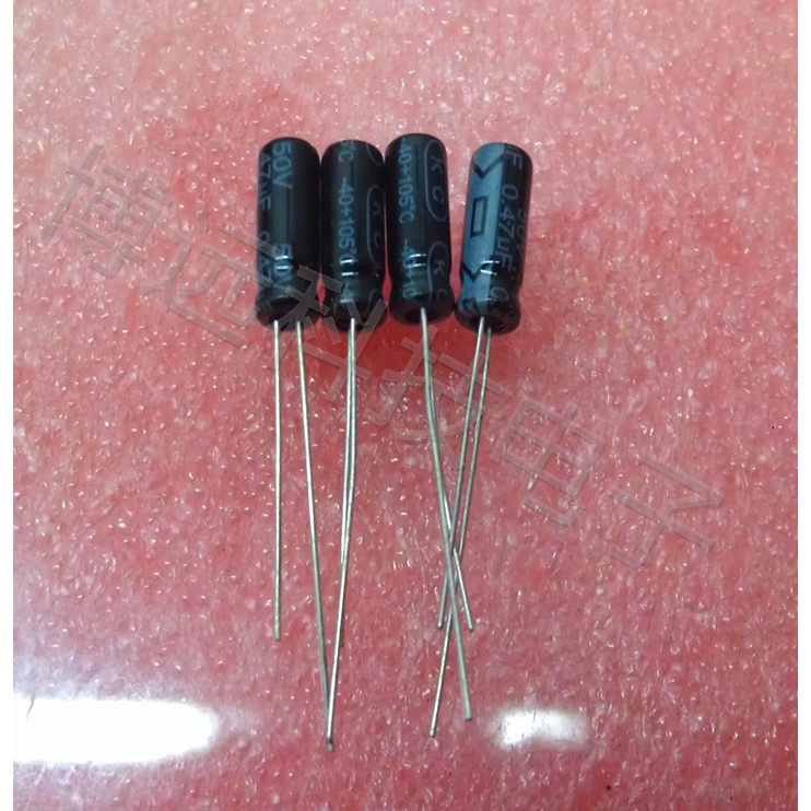✨Bán Nhôm Điện Phân Tụ Điện 0.47 uf / 50V 50V0.27 UF Chính Hãng 1.5 Yuan 50 Miếng