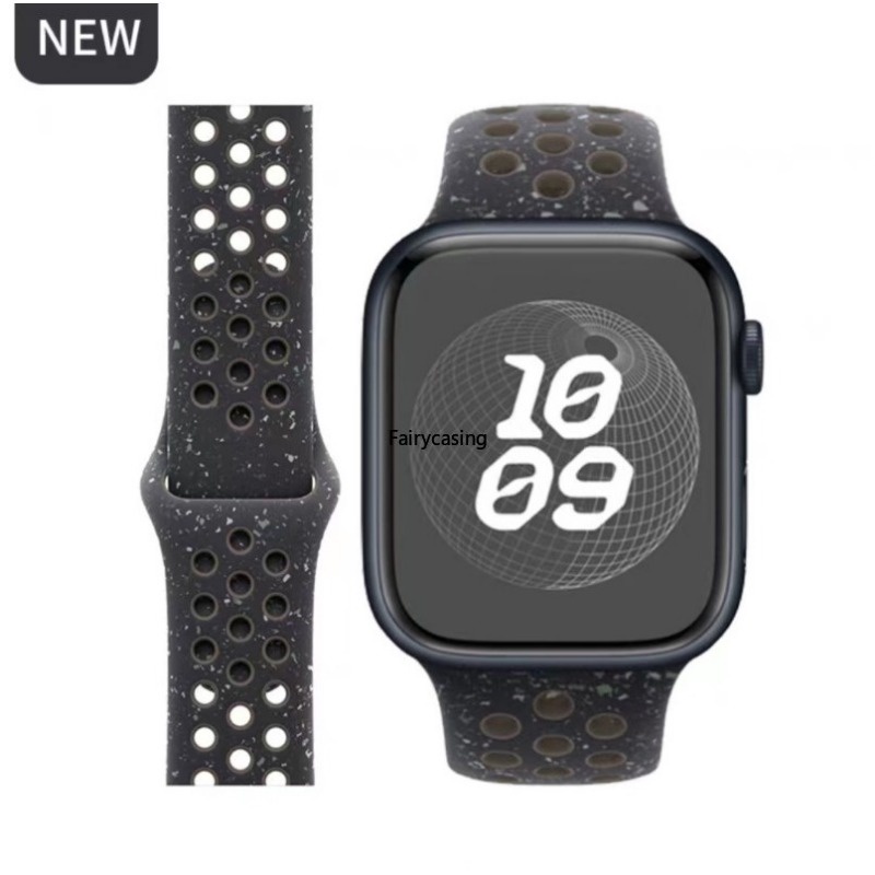 Dây Đeo Đồng Hồ Bằng silicone Thoáng Khí Cho apple watch 49mm ultra 2 44mm 40mm 41mm 38mm 42mm 3 5 6 se 9 8 7 5 2 45mm