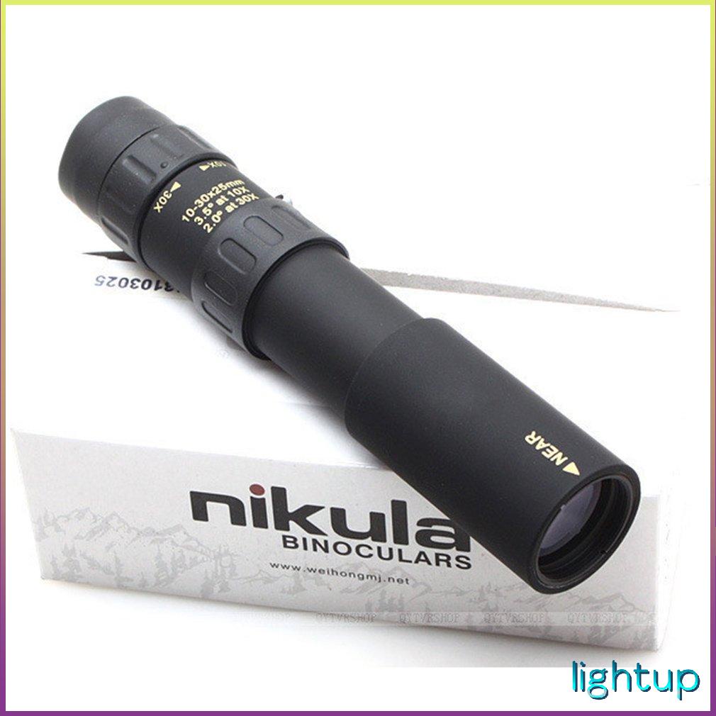 Binoculars 10-30X25 Zoom Monocular Telescope Pocket Optical Prism Scope