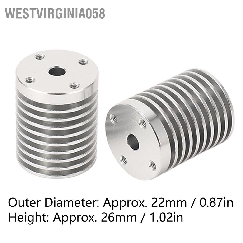 Westvirginia058 2 Chiếc Hotend Tản Nhiệt V6 Máy Đùn Nhôm Cho Voron 0.1 0.2 3D In