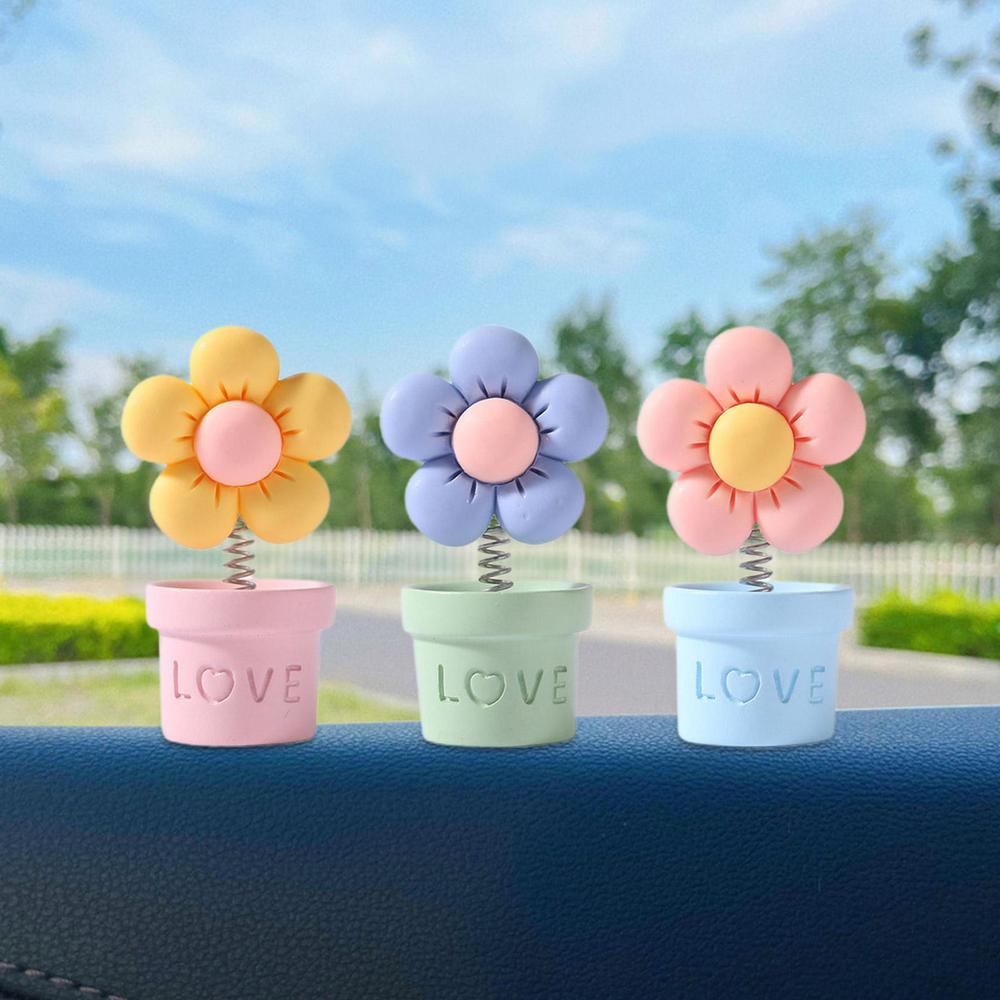 Đồ Chơi Hoa Hướng Dương Lắc Lư / Hoa Hướng Dương Dễ Thương Trang Trí Bảng Điều Khiển Trung Tâm Xe Hơi