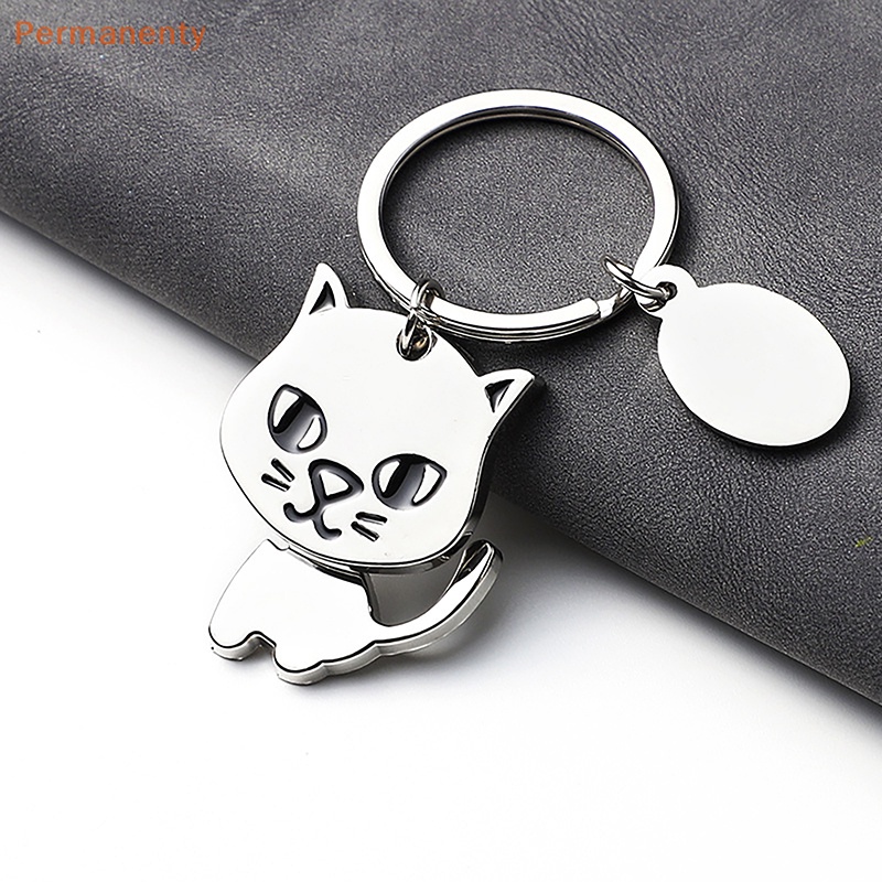 Móc Khóa Kim Loại Hình Chó Mèo Dễ Thương Sáng Tạo