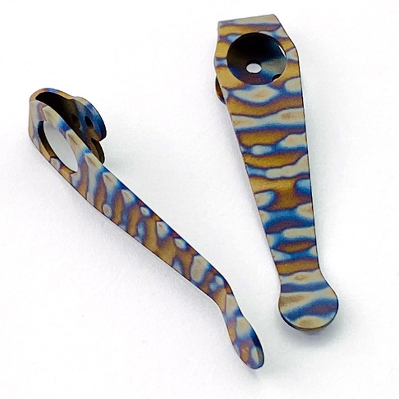 Kẹp Sau Hợp Kim Titan Kẹp Bỏ Túi Thay Thế Cho Spyderco C81 / C10 / C85 / C223 Para 3 Gấp Dao