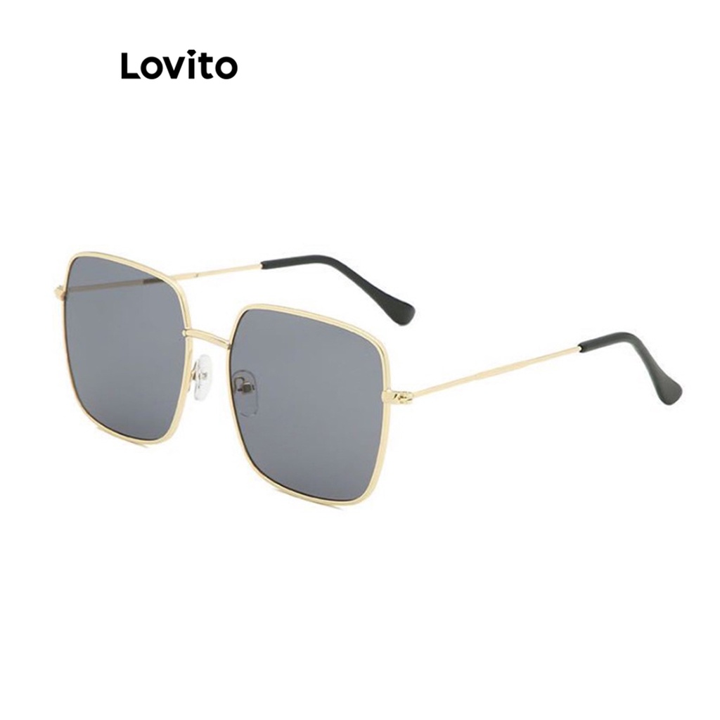 Lovito Kính râm kim loại trơn thông thường cho nữ LNA28278