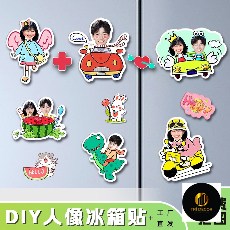 Móc khóa một người, móc khóa đơn in theo yêu cầu ghép mặt đáng yêu dễ thương chibi