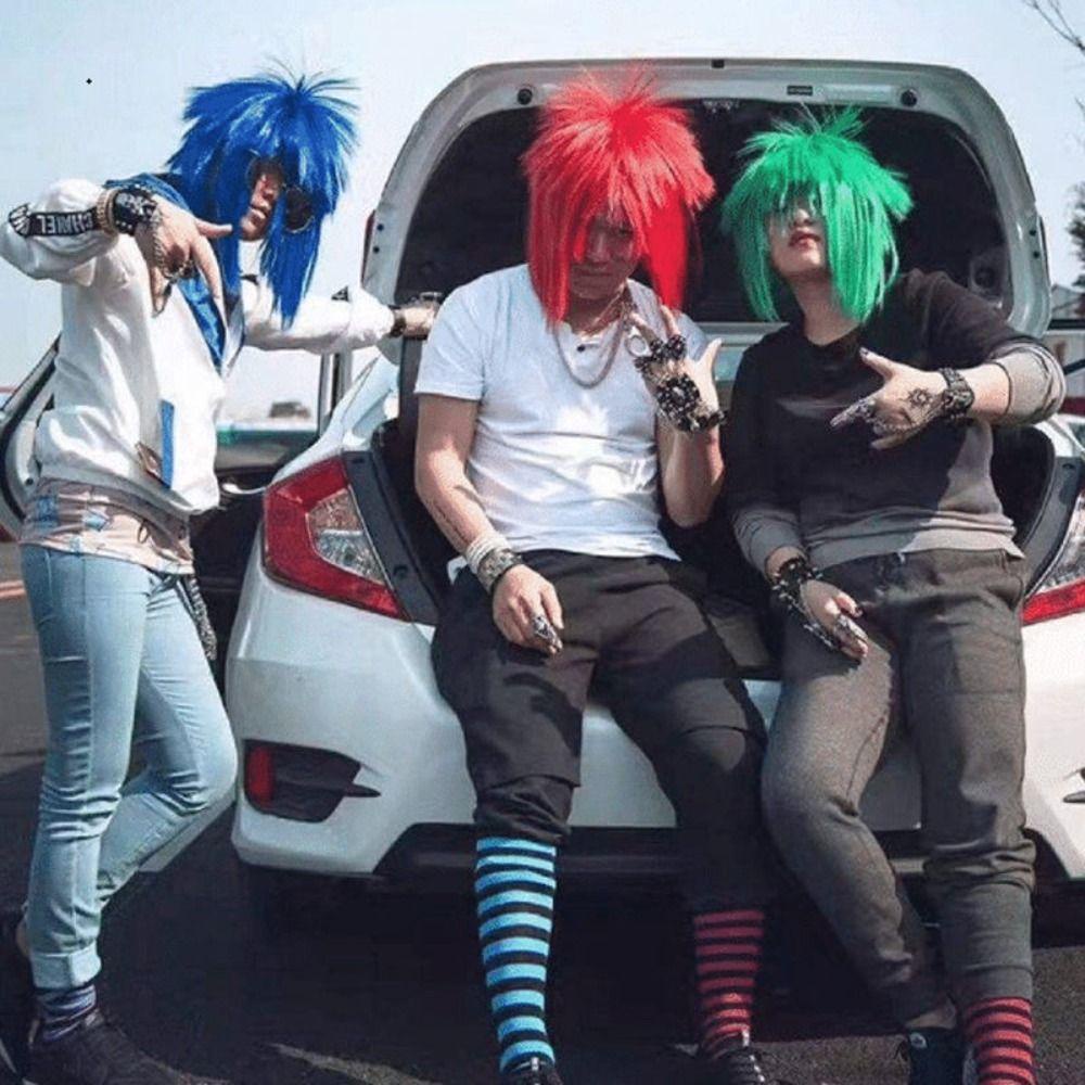 Bộ Tóc Giả Hóa Trang Chú Hề isitaftb Phong Cách punk Cá Tính