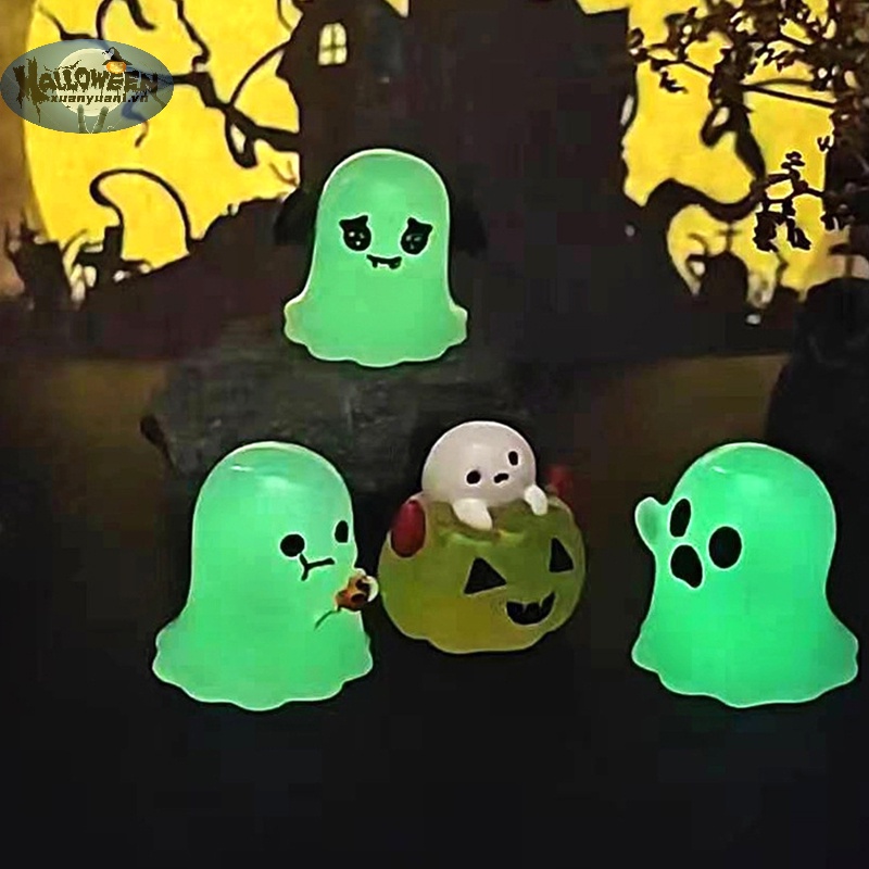Set 6 Tượng Cú Dạ Quang Trang Trí halloween vn