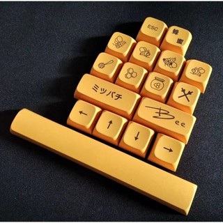 Set 17 nắp đậy bàn phím cơ học hình mật ong xinh xắn