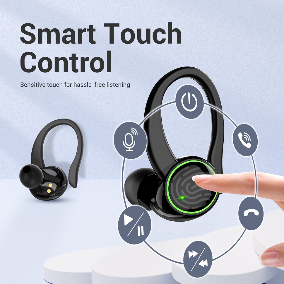 Tws Tai Nghe bluetooth 5.3 hifi 48h Móc Vành Tai Không Dây Giảm Tiếng Ồn