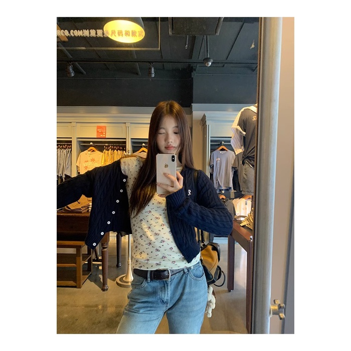 Áo sweater In Họa Tiết Hoa Thời Trang 2023 Cho Nữ uzyp