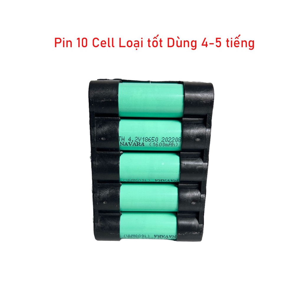 Thân quạt chạy pin Makita 8 inch, sài PIN THÔNG DỤNG - MODELL MỚI 2 TỘC ĐỘ GIÓ - CÓ CHẾ ĐỘ XOAY