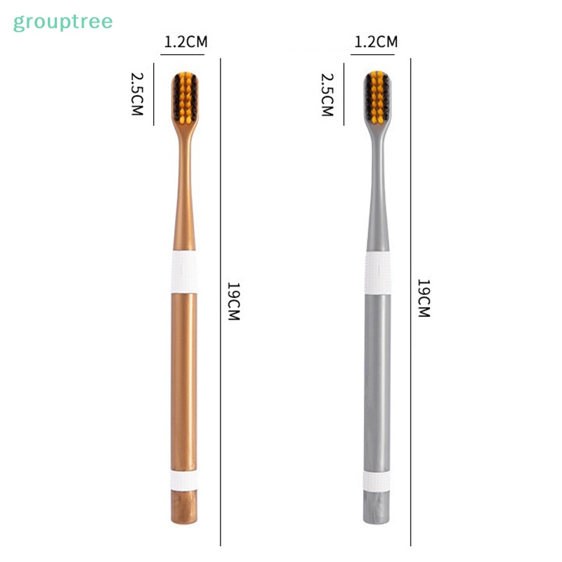 Set 2 Bàn Chải Đánh Răng Than Tre Lông Siêu Mềm Mịn Cho Người Lớn Và Trẻ Em prta