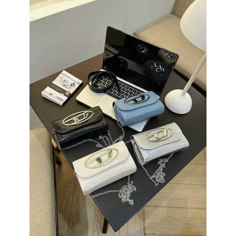 Túi nữ đeo chéo mác D to có dây đeo bụng phong cách mẫu mới hàng hót 2023