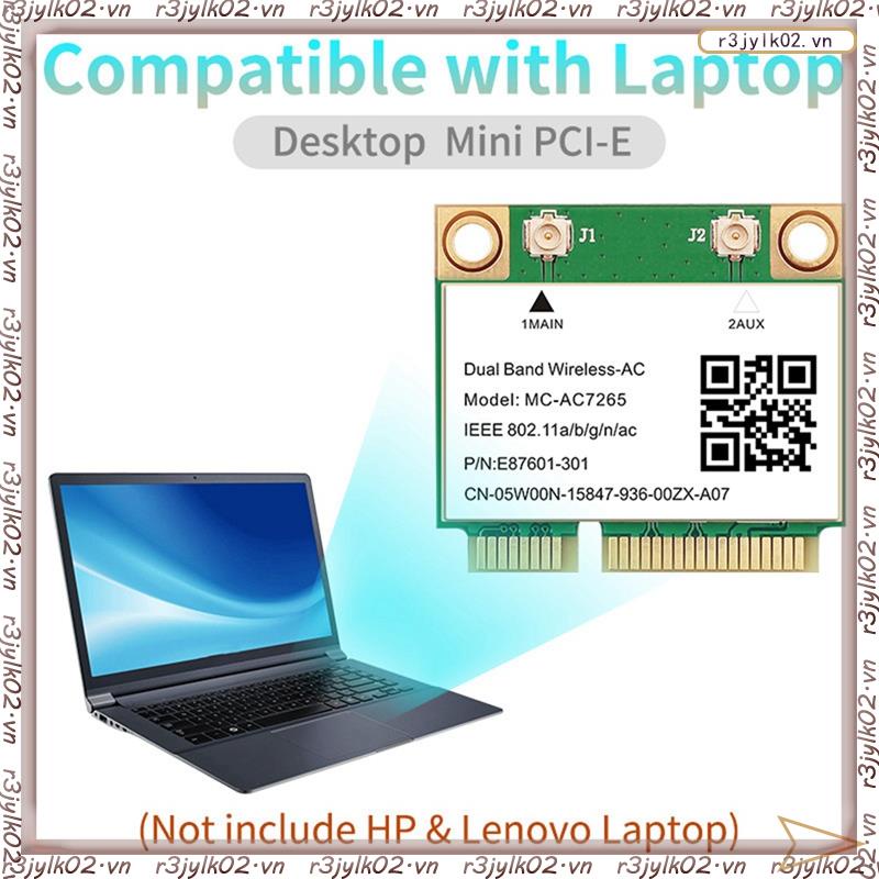Linh Kiện Điện Tử r3jylk02.Vnr3Jylk02.vn #1200Mbps Thẻ wifi Băng Tần Kép mini mc-ac7265 2.4g 5ghz Cho laptop