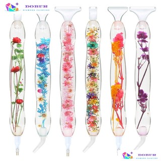 DOBUR | Bộ Bút Đính Đá 5d Tự Làm Họa Tiết Hoa Khô Bằng Nhựa resin 