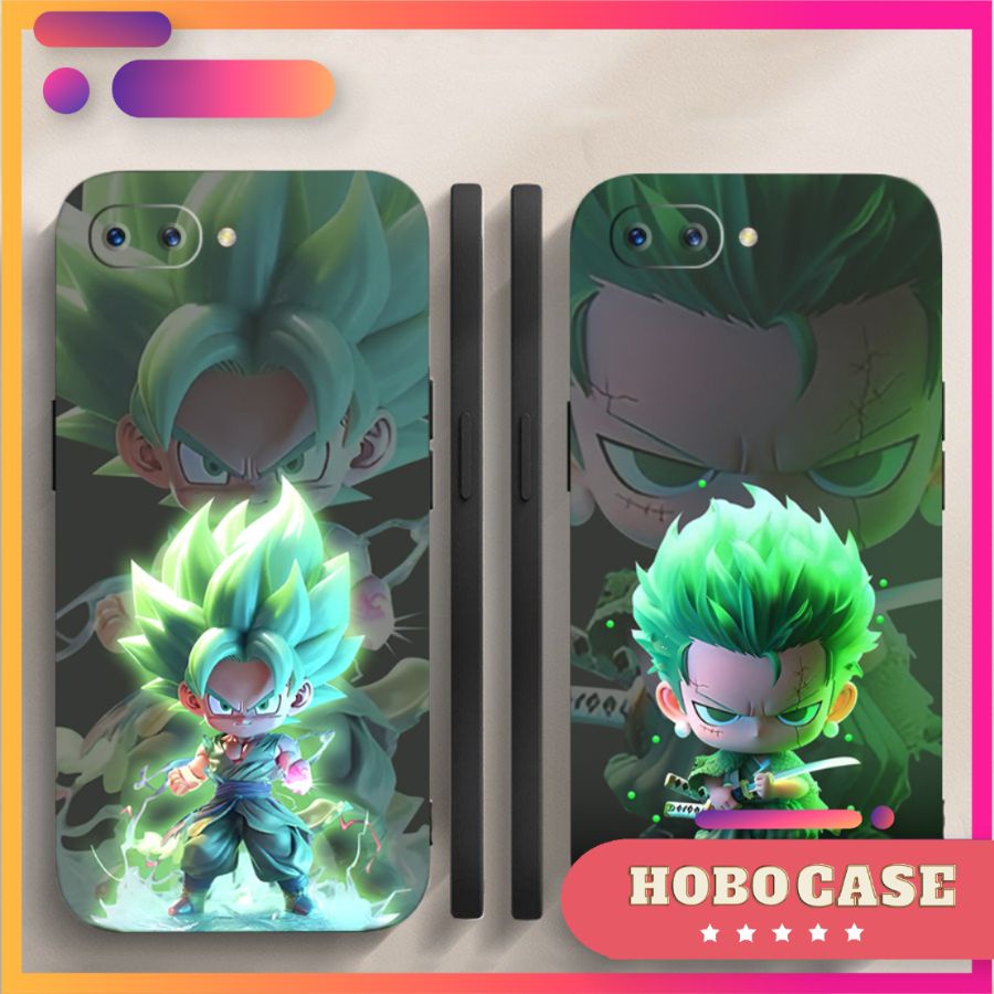 Ốp lưng Oppo A3S cạnh viền vuông, có bảo vệ camera in hình ONE PIECE, GOKU