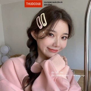 Kẹp mái hình chữ nhật dễ thương hàn quốc, kẹp tóc thiết kế thời trang đơn giản đủ màu