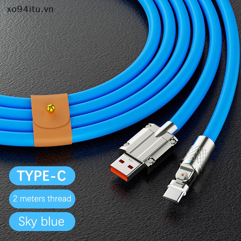 Xoitu Dây Cáp Sạc Nhanh 120w 6a 180 Độ Chất Lượng Cao Cho xiaomi huawei vn