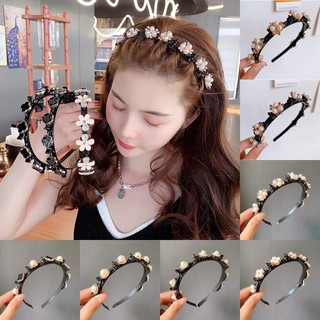 Vòng buộc tóc, vòng buộc tóc bện, vòng buộc tóc rửa mặt, vòng buộc tóc ngọc trai, kẹp tóc lười, vòng buộc tóc mới 2023, tạo tác tóc gãy bằng ngọc trai